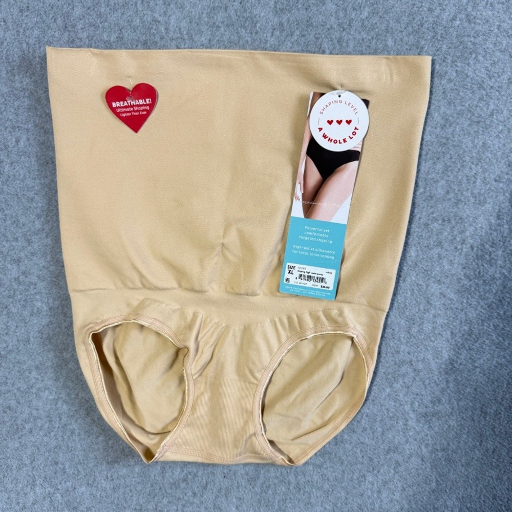 Assets by Spanx High Waist Shaping Panty Nude XL NEW Naked 10128R Breathable